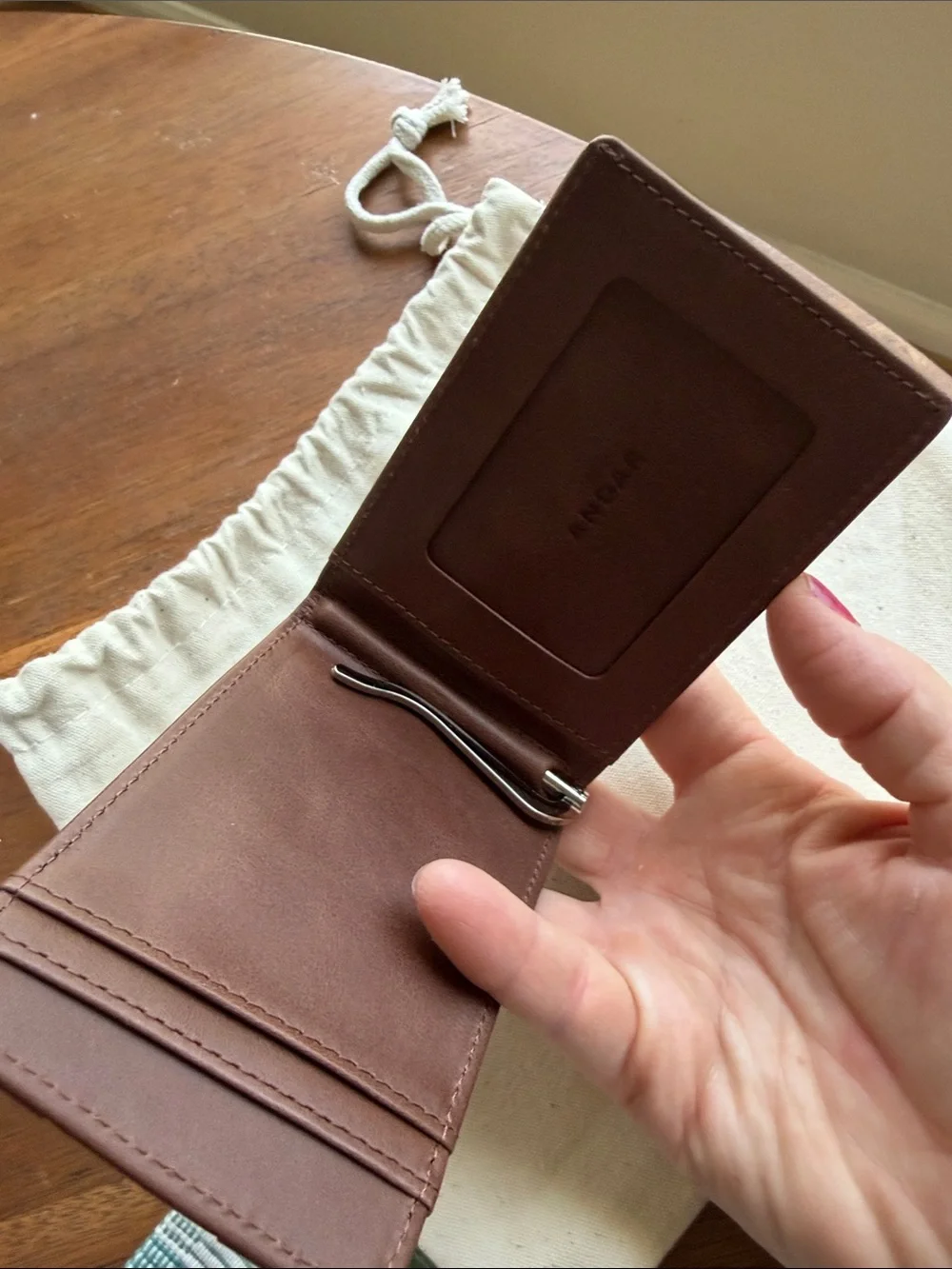 UFC x ANDAR Brown Leather Card Wallet
